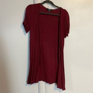 Lulu’s red wrap dress short